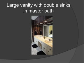 Large vanity with double sinks in master bath