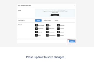 Press ‘update’ to save changes.
 
