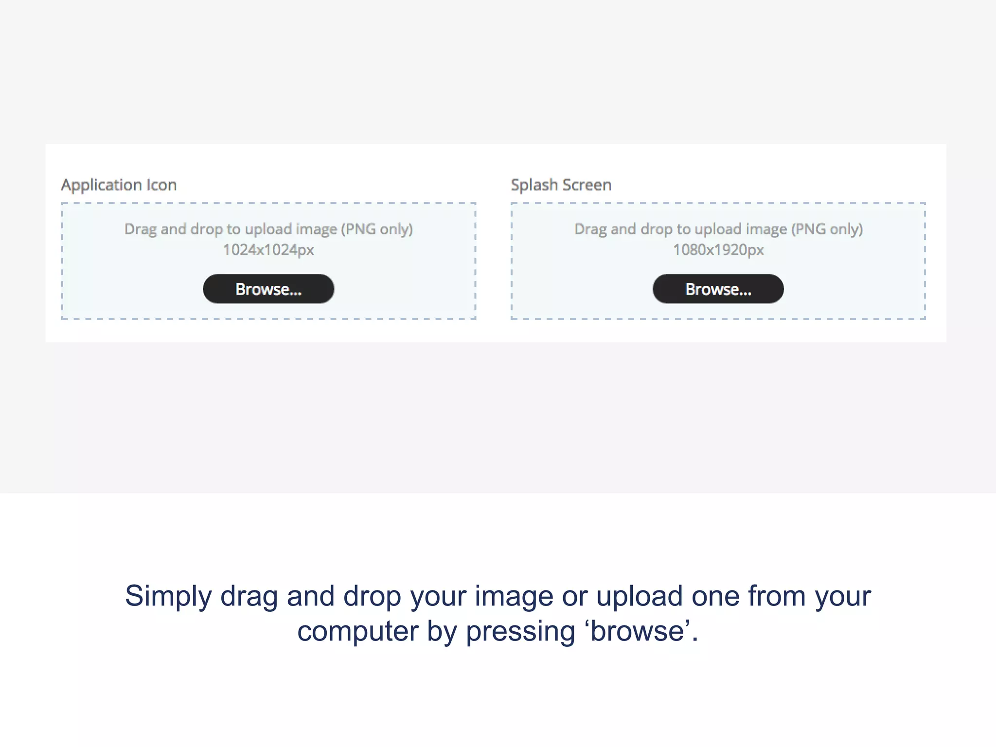 Simply drag and drop your image or upload one from your
computer by pressing ‘browse’.
 