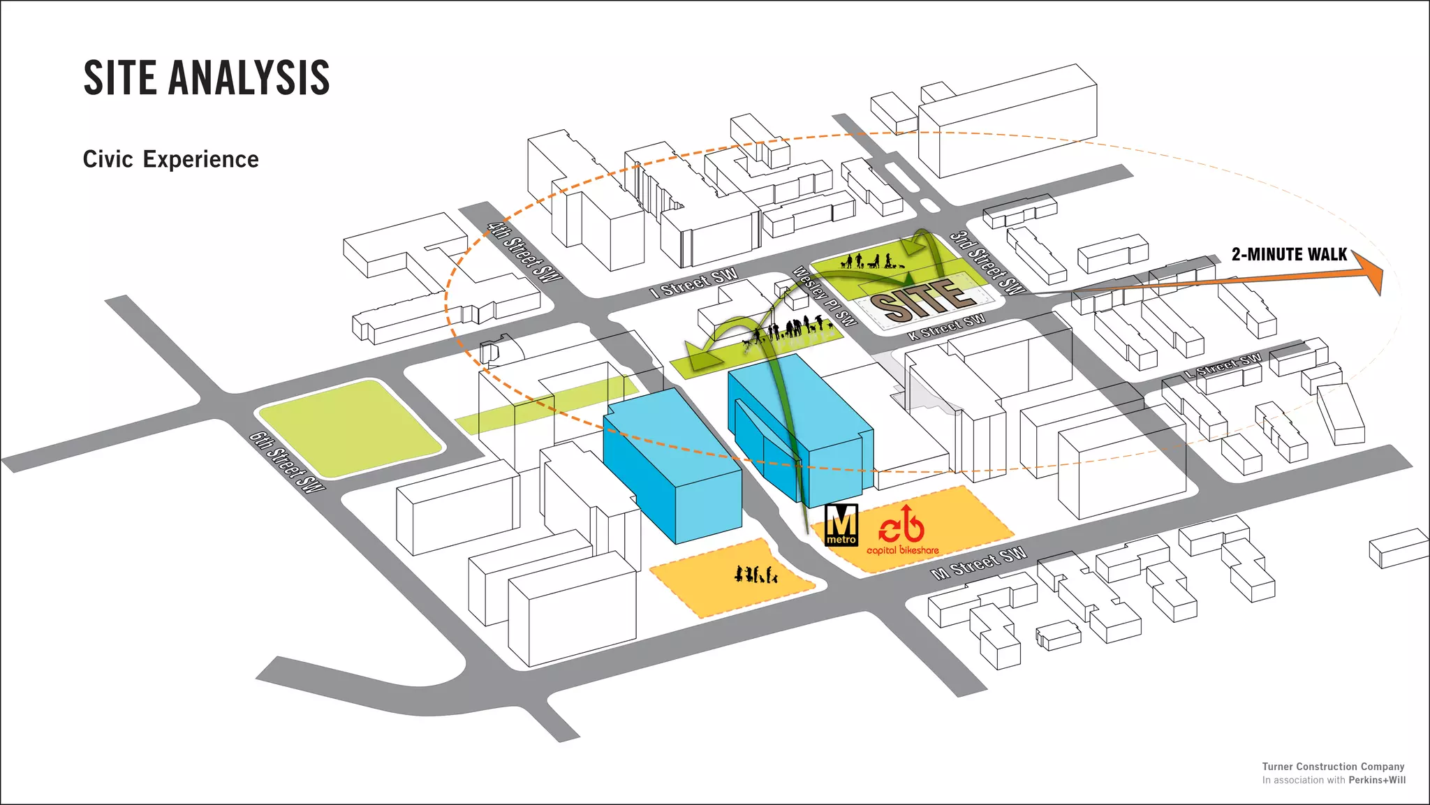 SITE ANALYSIS
Civic Experience
In association with Perkins+Will
Turner Construction Company
 