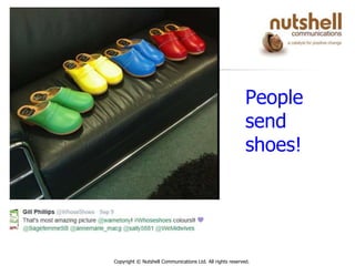 Copyright © Nutshell Communications Ltd. All rights reserved.
People
send
shoes!
 