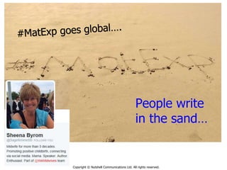 Copyright © Nutshell Communications Ltd. All rights reserved.
People write
in the sand…
 