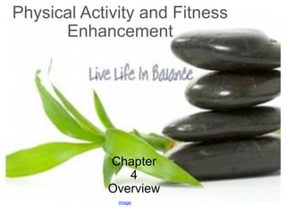 Physical Activity and Fitness
      Enhancement




            Chapter
               4
            Overview
              image
 
