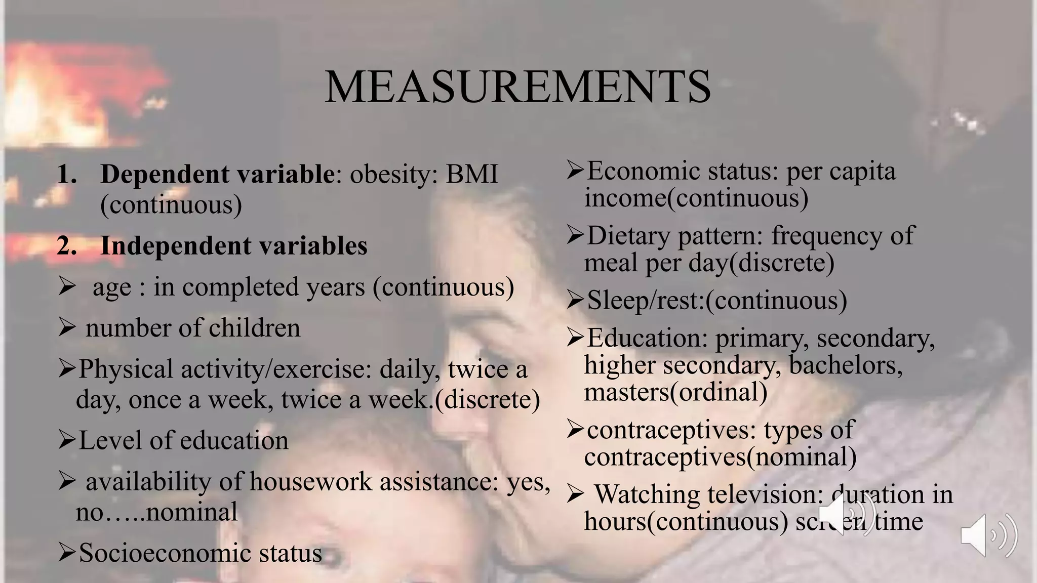 Research proposal for obesity prevalence in housewives | PPTX