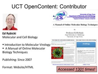 UCT OpenContent: ContributorEd RybickiMolecular and Cell Biology  Introduction to Molecular Virology