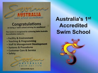 Australia's 1st
Accredited
Swim School
 
