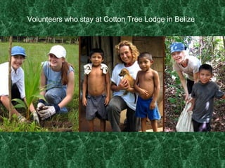 Volunteers who stay at Cotton Tree Lodge in Belize 