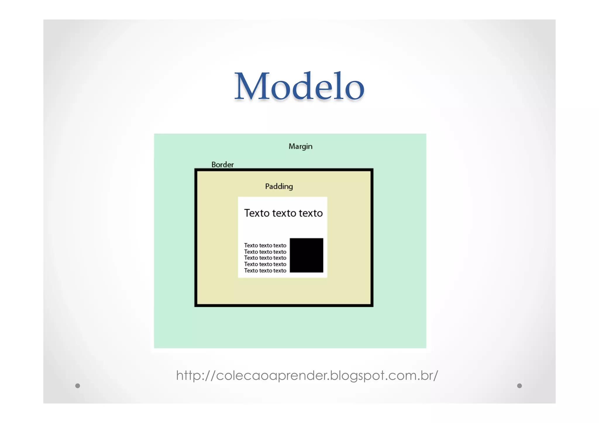 Modelo	
http://colecaoaprender.blogspot.com.br/
 