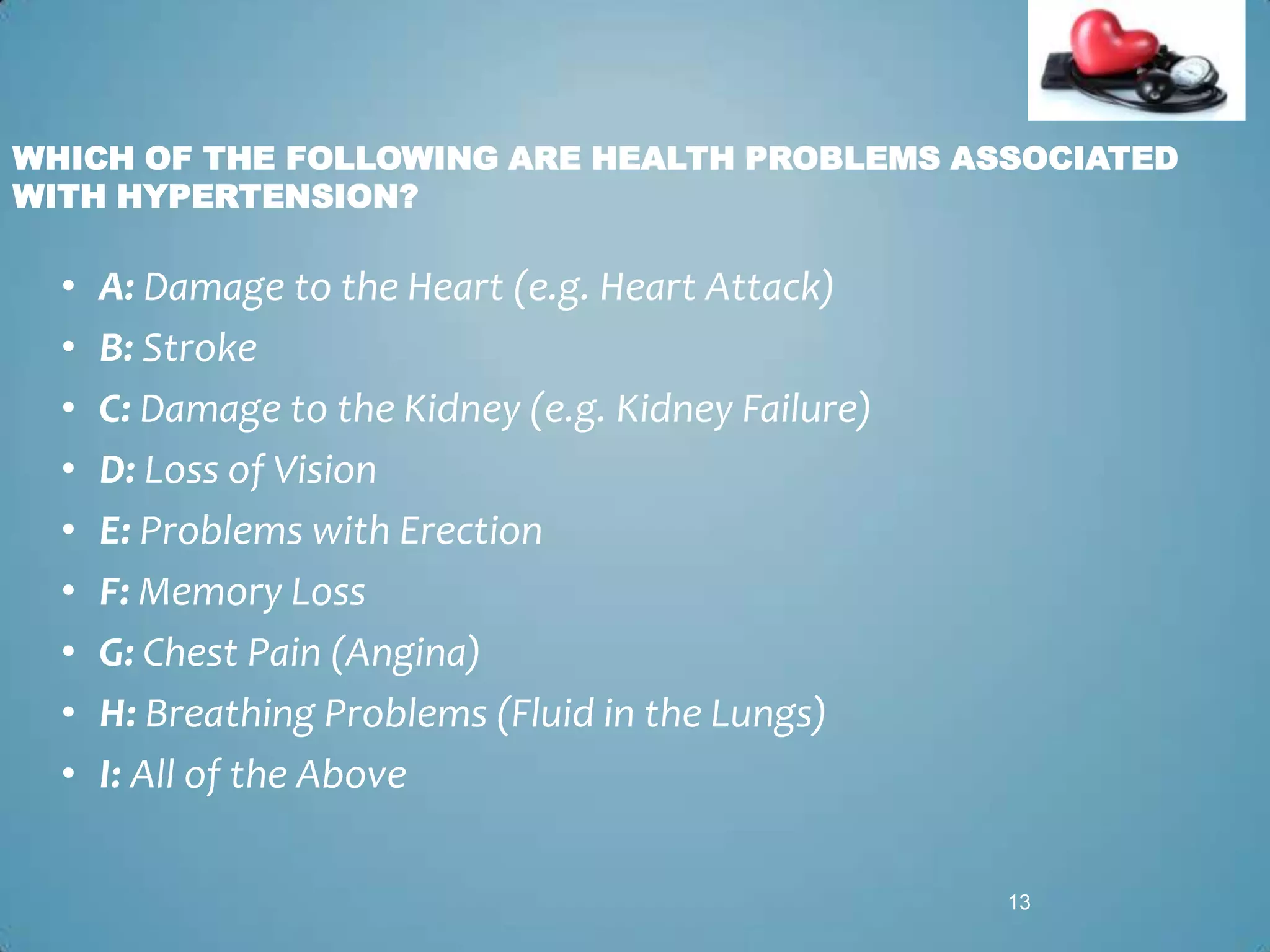 Hypertension quiz | PPTX