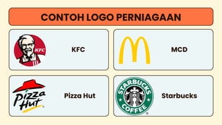 CONTOH LOGO PERNIAGAAN
KFC
Pizza Hut
MCD
Starbucks
 