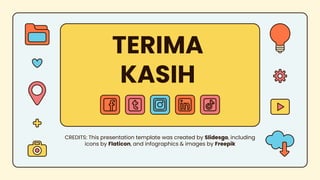 CREDITS: This presentation template was created by Slidesgo, including
icons by Flaticon, and infographics & images by Freepik
TERIMA
KASIH
 