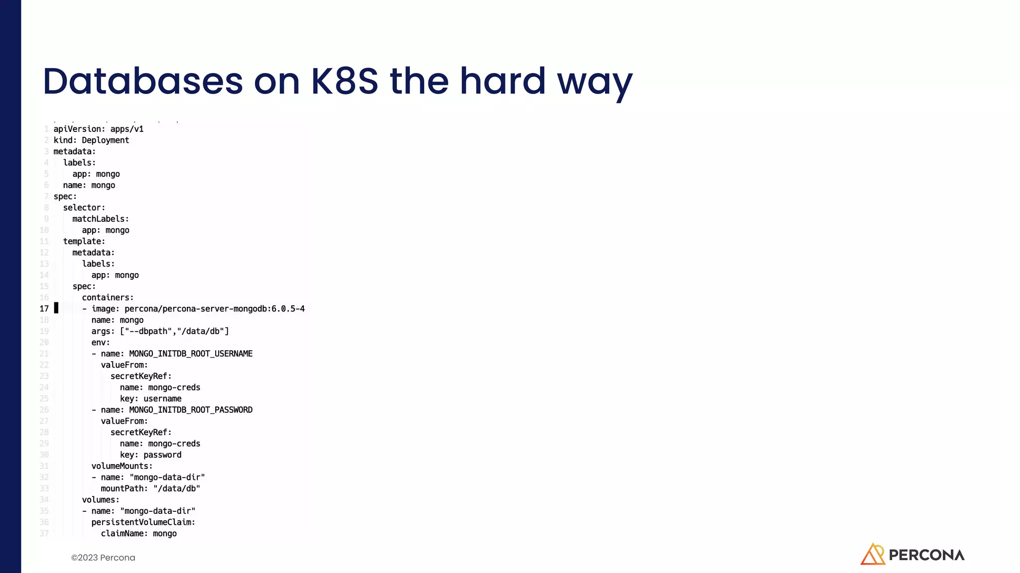 ©2023 Percona Databases on K8S the hard way 