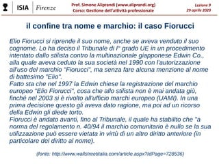 I marchi e gli altri segni distintivi (ISIA Firenze, aprile 2020) Slide 33