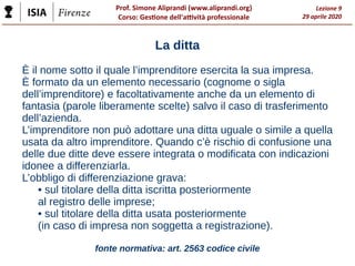 I marchi e gli altri segni distintivi (ISIA Firenze, aprile 2020) Slide 4