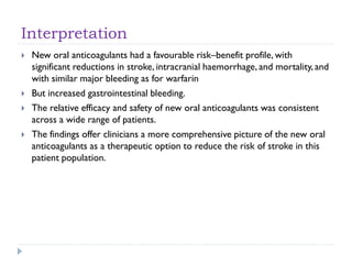 Comparison of the efficacy and safety of new oral anticoagulants with ...