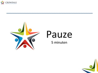 Pauze	
  
5	
  minuten	
  
 