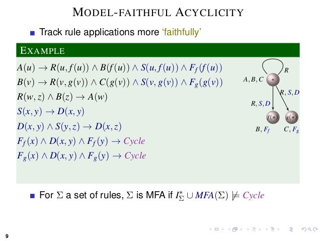 Acyclicity Conditions And Their Application To Query Answering In Des Acyclicity Conditions And Their Application To Query Answering In Des