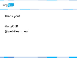 OER In practice - "Small" languages
