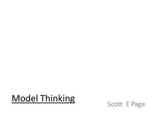 Model Thinking   Scott E Page
 