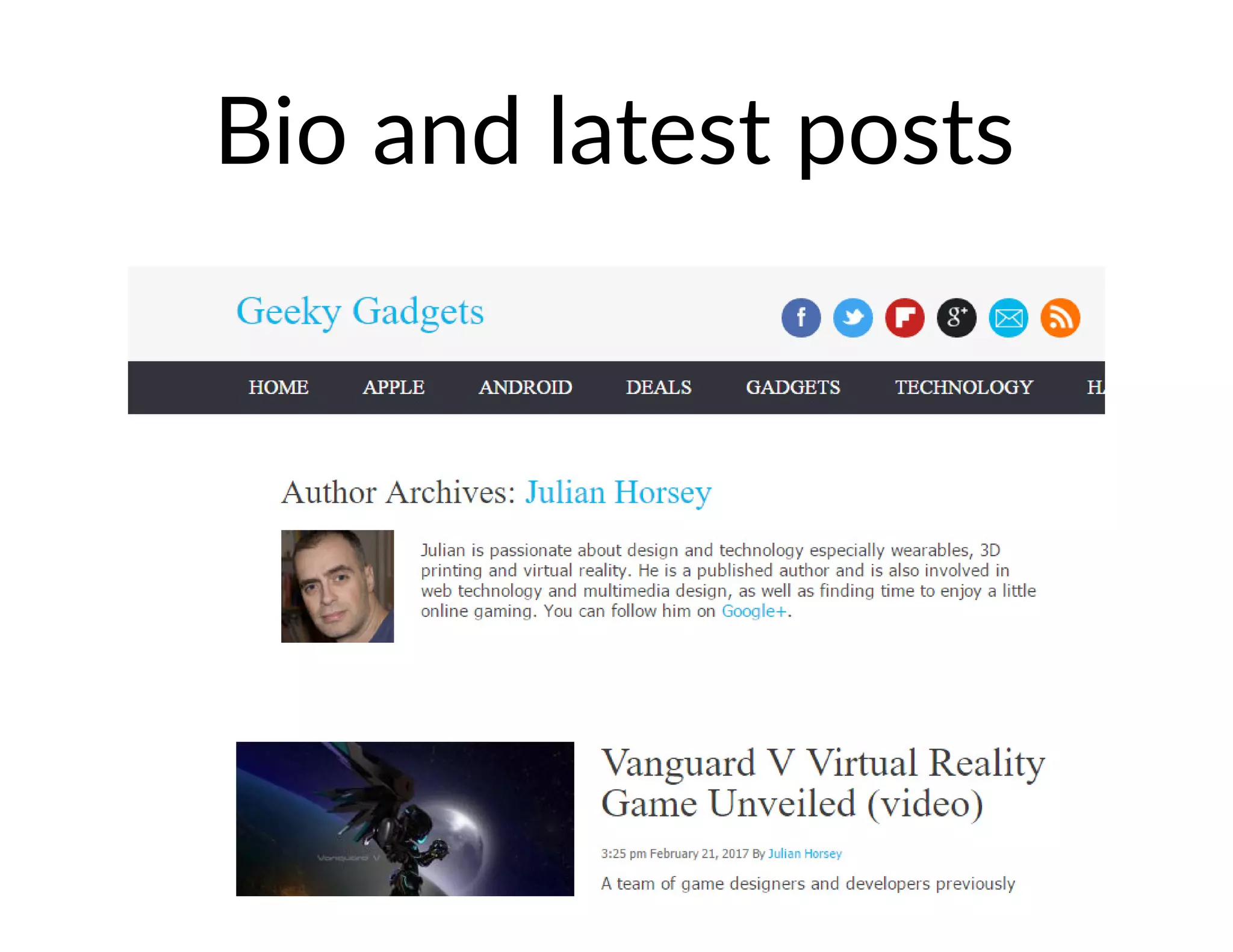 Bio and latest posts