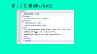 LET’S TRY TOGETHER WITH AN EXAMPLE
 