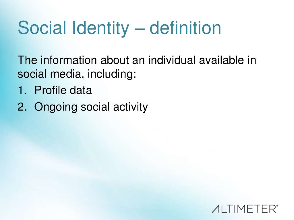 Social Identity definition The