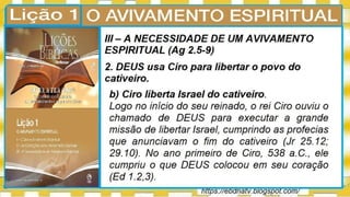 Slides Licao 1, O Avivamento Espiritual, 1Tr23, Pr Henrique, EBD NA TV.pptx