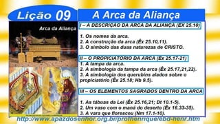Slides da Lição 9, A Arca da Aliança, 2Tr19, Pr. Henrique, EBD NA TV