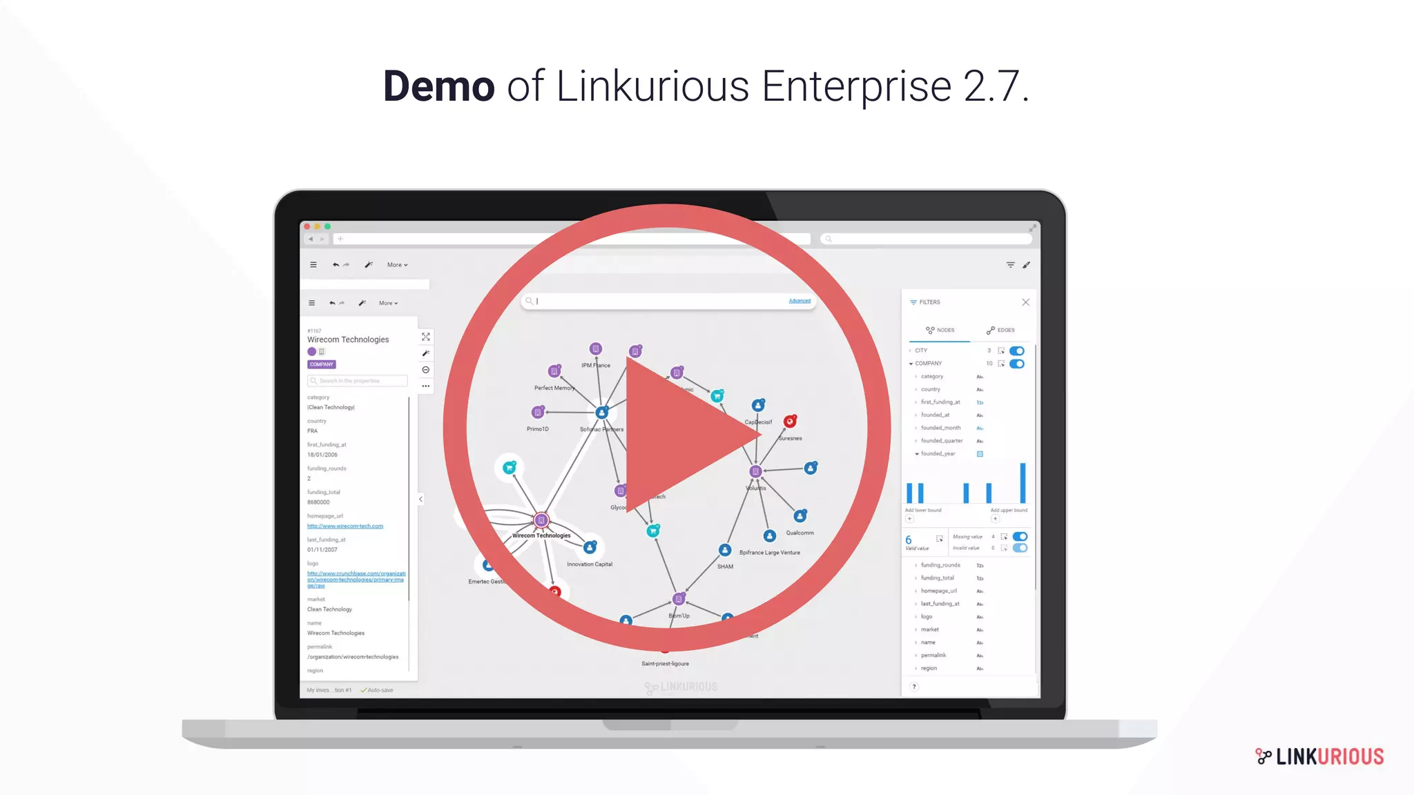 Demo of Linkurious Enterprise 2.7.