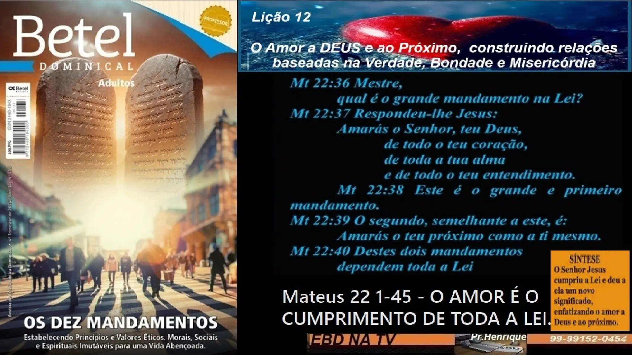Slides Lição 12, Betel, O Amor A Deus E Ao Próximo, 4TR24.pptx