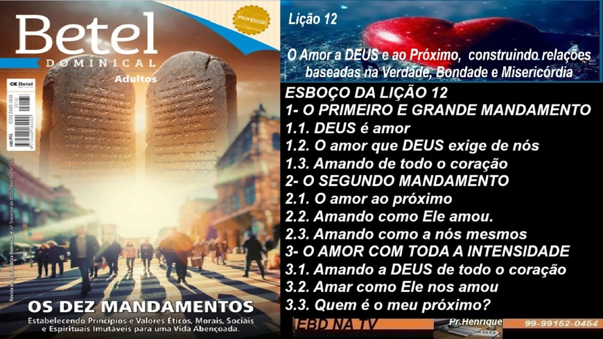 Slides Lição 12, Betel, O Amor A Deus E Ao Próximo, 4TR24.pptx