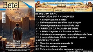 Slides Lição 13, Betel, Os elementos fundamentais da vitória de Neemias, 2Tr26.pptx