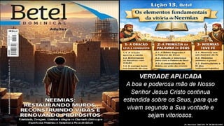 Slides Lição 13, Betel, Os elementos fundamentais da vitória de Neemias, 2Tr26.pptx