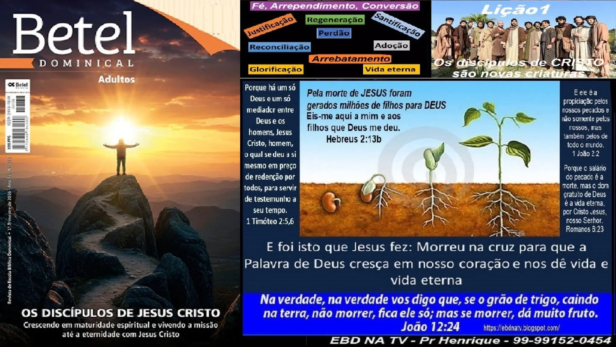 Slides Lição 1, Betel, Os discípulos de Cristo são novas criaturas, 1Tr26.pptx