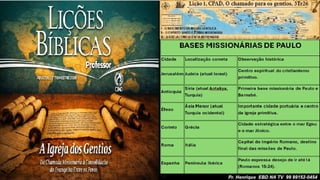 Slides Lição 1, CPAD, O chamado para os gentios, 3Tr26.pptx