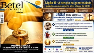 Slides Lição 6, Betel, A bênção da generosidade - quando o coração aberto atrai o favor de Deus, 3Tr26.pptx