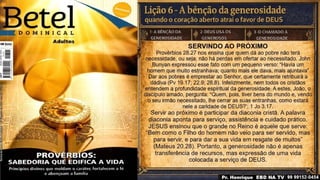 Slides Lição 6, Betel, A bênção da generosidade - quando o coração aberto atrai o favor de Deus, 3Tr26.pptx