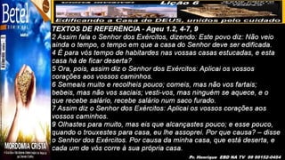 Slides Lição 6, Betel, Edificando a Casa de DEUS, 2Tr25.pptx