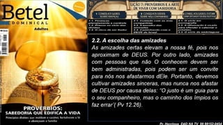 Slides Lição 7, Betel, Provérbios e a arte de viver com sabedoria, 3Tr26.pptx
