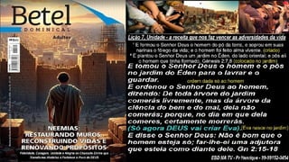 Slides Lição 7, Betel, Unidade - a receita que nos faz vencer as adversidades da vida, 2Tr26.pptx
