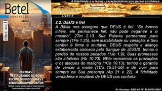 Slides Lição 8, Betel, A fidelidade e o temor, características que geram confiança, 2Tr26.pptx