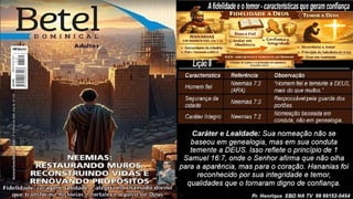 Slides Lição 8, Betel, A fidelidade e o temor, características que geram confiança, 2Tr26.pptx