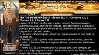 Slides Lição 8, Betel, A fidelidade e o temor, características que geram confiança, 2Tr26.pptx
