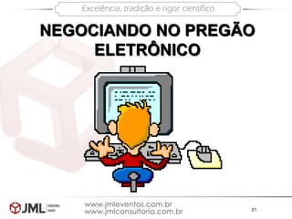 21
NEGOCIANDO NO PREGÃO
ELETRÔNICO
 