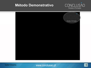 www.conclusao.pt
Método Demonstrativo
Isabel Grazina
 