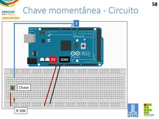 Chave momentânea - Circuito
58
5V GND
2
Chave
R 10K
 