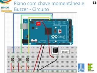 Piano com chave momentânea e
Buzzer - Circuito
62
10
Buzzer
 