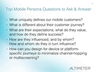 [Slides] The Inevitability of a Mobile-Only Customer Experience by Altimeter Group
