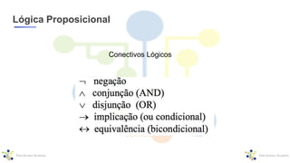 Lógica Proposicional
Conectivos Lógicos
 
